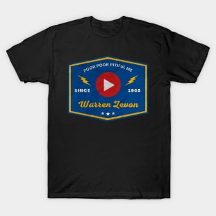 Waren Zevon // Play Button T-Shirt